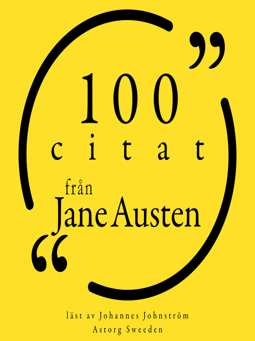 Title details for 100 citat från Jane Austen by Jane Austen - Available